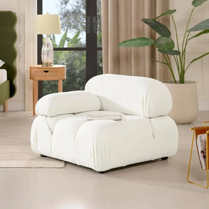 Japandi Chair 36" Bubble Modular Modern Lounge Arm Chair: Ivory White KATANA HOUSE