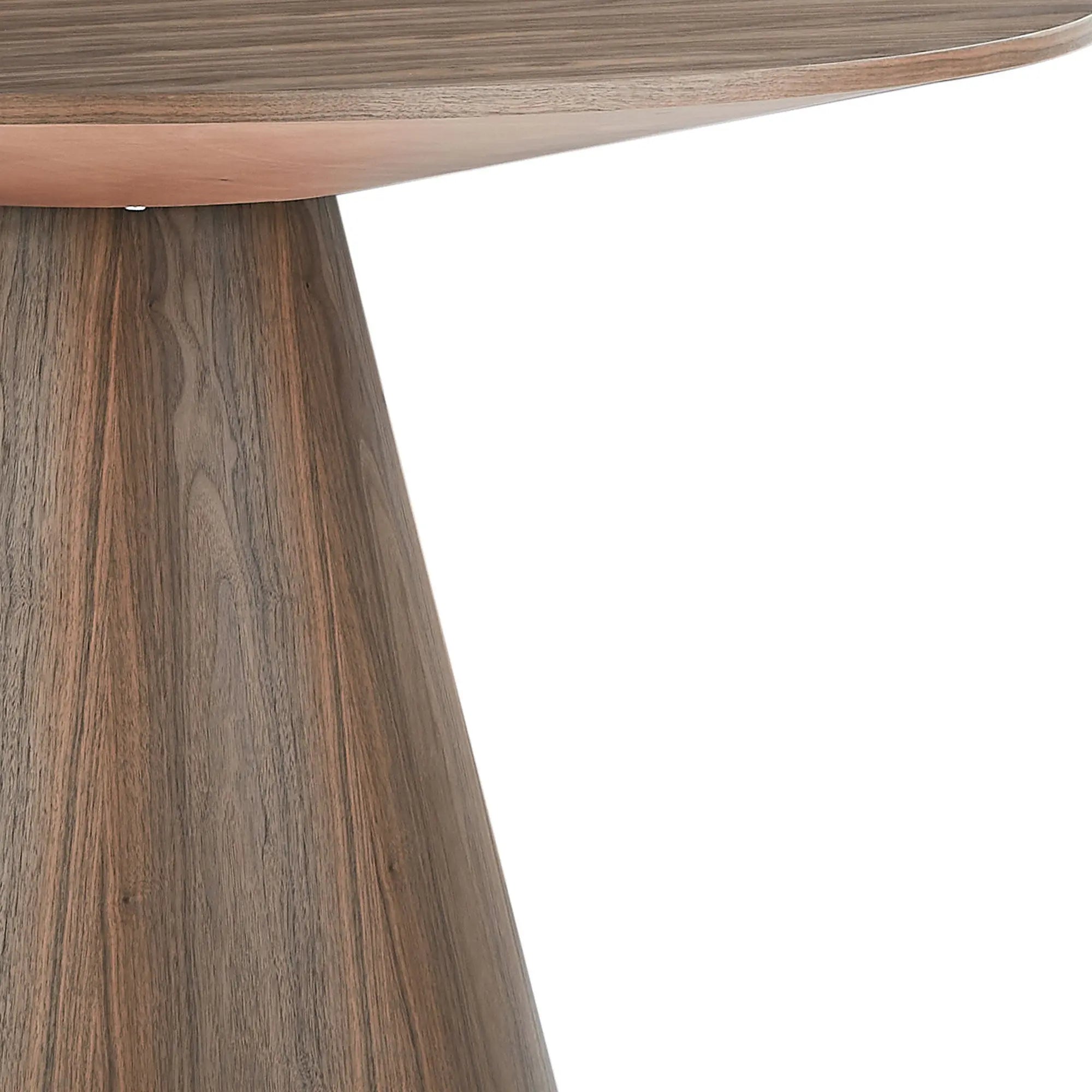 Round Modern Walnut Dining Table by Blak Hom Blak Hom