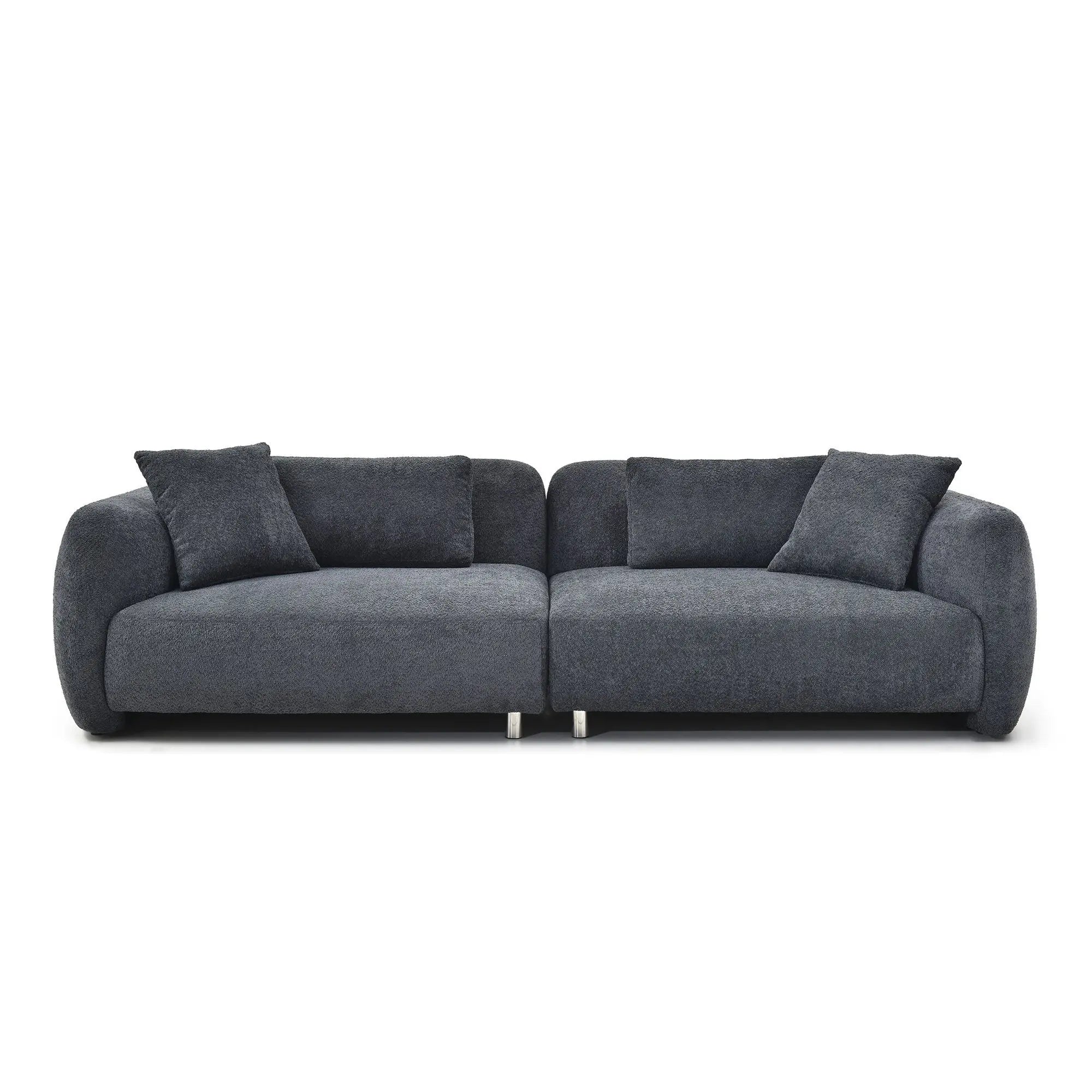 Premium Comfy Teddy Bouclé Couch with 4 Pillows by Blak Hom Blak Hom