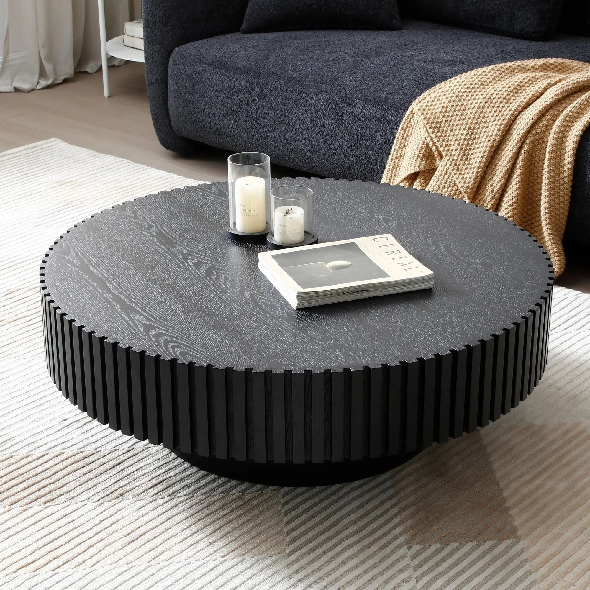 Modern Handcraft Drum Coffee Table by Blak Hom Blak Hom