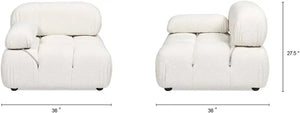 Japandi Chair 36" Bubble Modular Modern Lounge Arm Chair: Ivory White KATANA HOUSE