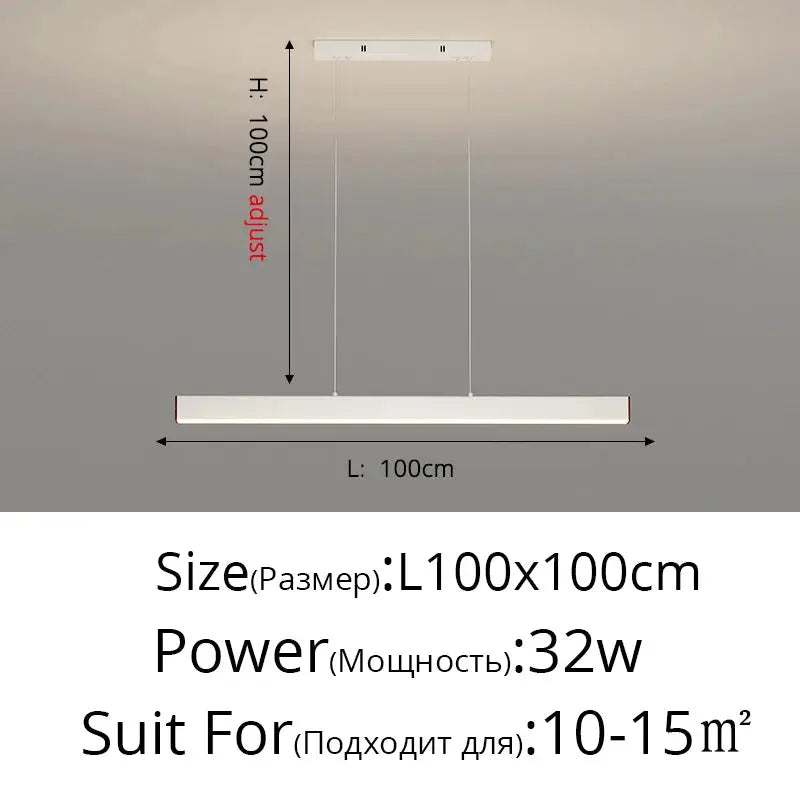 Modern Simple Led Pendant Lights Dining Room Table Lines Light Nordic Creative Bar Counter Long Strip Indoor Lighting Chandelier KATANA HOUSE