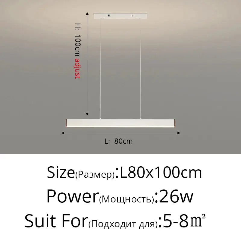 Modern Simple Led Pendant Lights Dining Room Table Lines Light Nordic Creative Bar Counter Long Strip Indoor Lighting Chandelier KATANA HOUSE