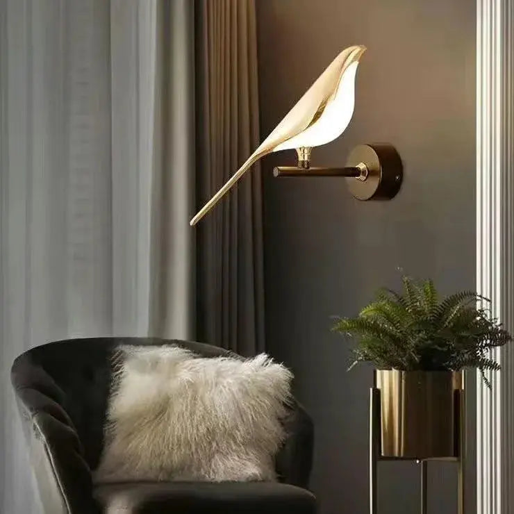 JYLIGHTING Modern Nordic LED Bird Wall Lamp Simple Decorative Metal Light with Adjustable Beam Angle Home Dining Room Kitchen KATANA HOUSE