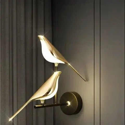 JYLIGHTING Modern Nordic LED Bird Wall Lamp Simple Decorative Metal Light with Adjustable Beam Angle Home Dining Room Kitchen KATANA HOUSE