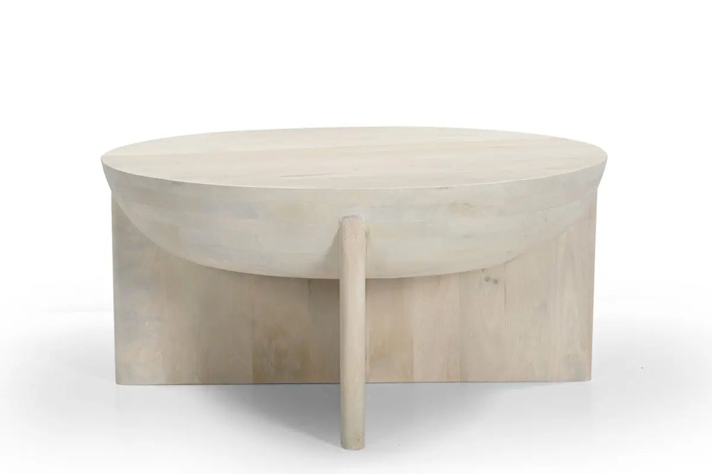 Japandi Coffee Table Round Mango Wood KATANA HOUSE