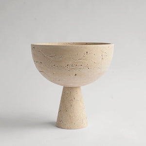 TRAVERTINE PEDESTAL BOWL XL KATANA HOUSE