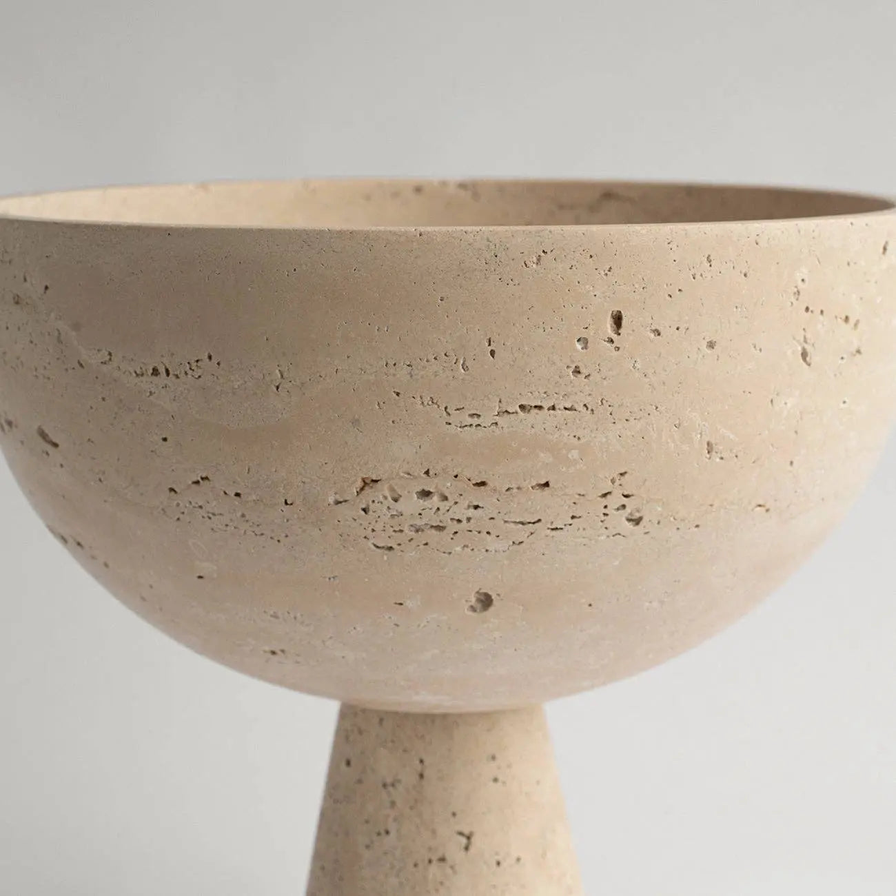 TRAVERTINE PEDESTAL BOWL XL KATANA HOUSE