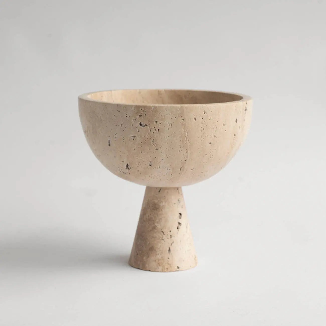 TRAVERTINE PEDESTAL BOWL XL KATANA HOUSE