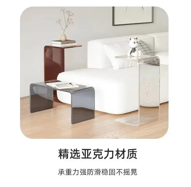 Transparent Acrylic Coffee Table Minimalist Sofa Side Table Living Room Side Table Simple Living Room Bay Window Coffee Tables KATANA HOUSE