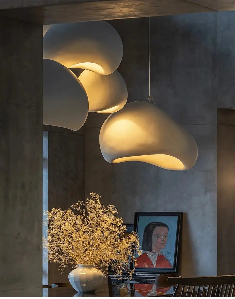 Nordic Wabi Sabi Pendant Lights Modern LED Ceiling Chandelier Lights for Living Room Bedroom Dining Room Home Decor Hanging Lamp KATANA HOUSE
