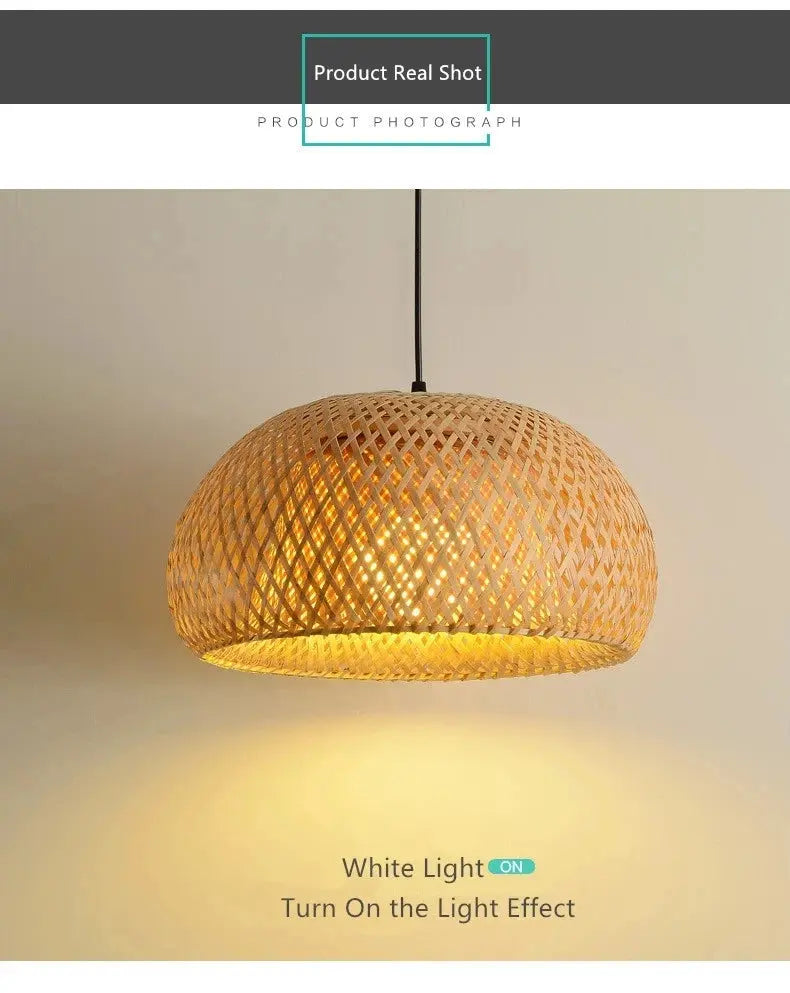 Classic 3Pcs Pendant Lamps Bambooo Wooden E27 Chandeliers Illumination Ceiling Lights Living Room Bedroom Home Lighting Decor KATANA HOUSE