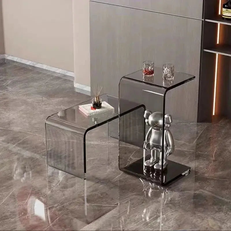 Transparent Acrylic Coffee Table Minimalist Sofa Side Table Living Room Side Table Simple Living Room Bay Window Coffee Tables KATANA HOUSE