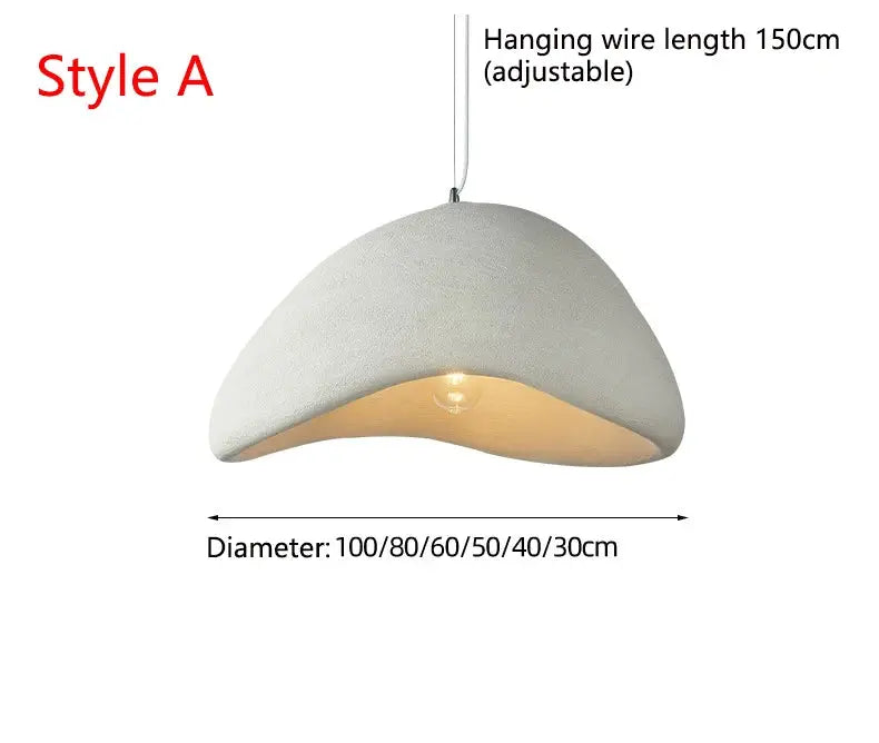 Nordic Wabi Sabi Pendant Lights Modern LED Ceiling Chandelier Lights for Living Room Bedroom Dining Room Home Decor Hanging Lamp KATANA HOUSE