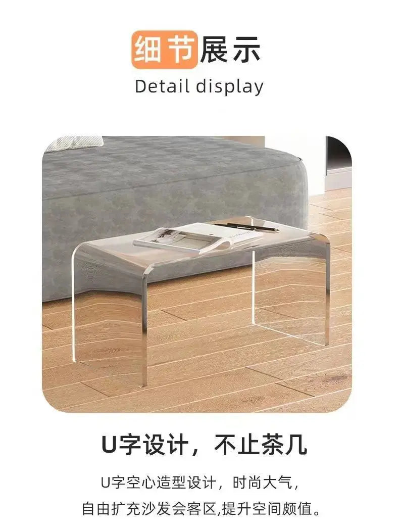Transparent Acrylic Coffee Table Minimalist Sofa Side Table Living Room Side Table Simple Living Room Bay Window Coffee Tables KATANA HOUSE
