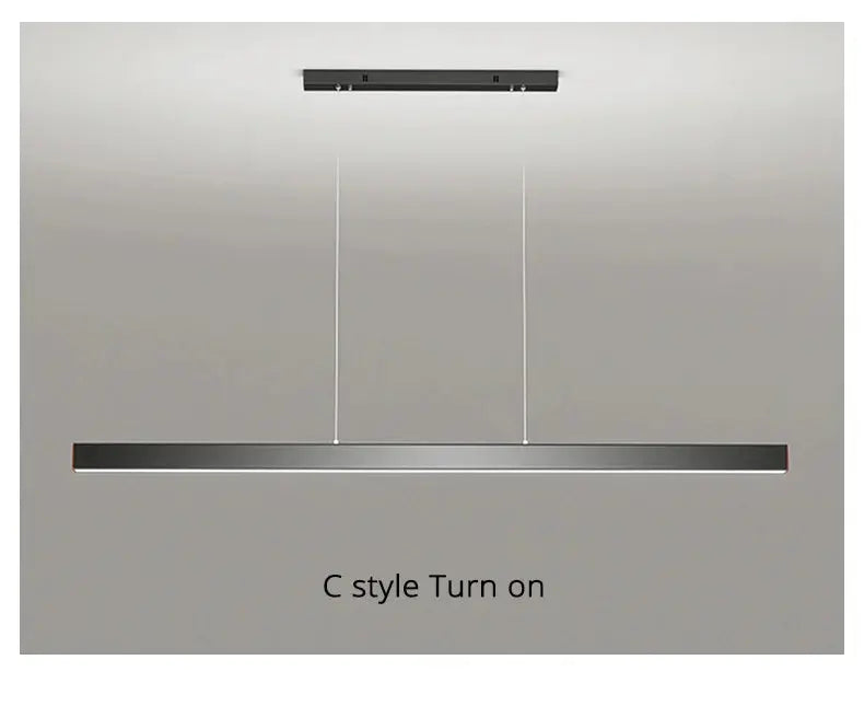 Modern Simple Led Pendant Lights Dining Room Table Lines Light Nordic Creative Bar Counter Long Strip Indoor Lighting Chandelier KATANA HOUSE