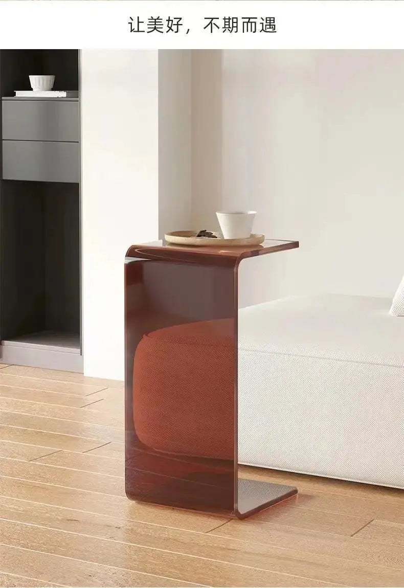 Transparent Acrylic Coffee Table Minimalist Sofa Side Table Living Room Side Table Simple Living Room Bay Window Coffee Tables KATANA HOUSE