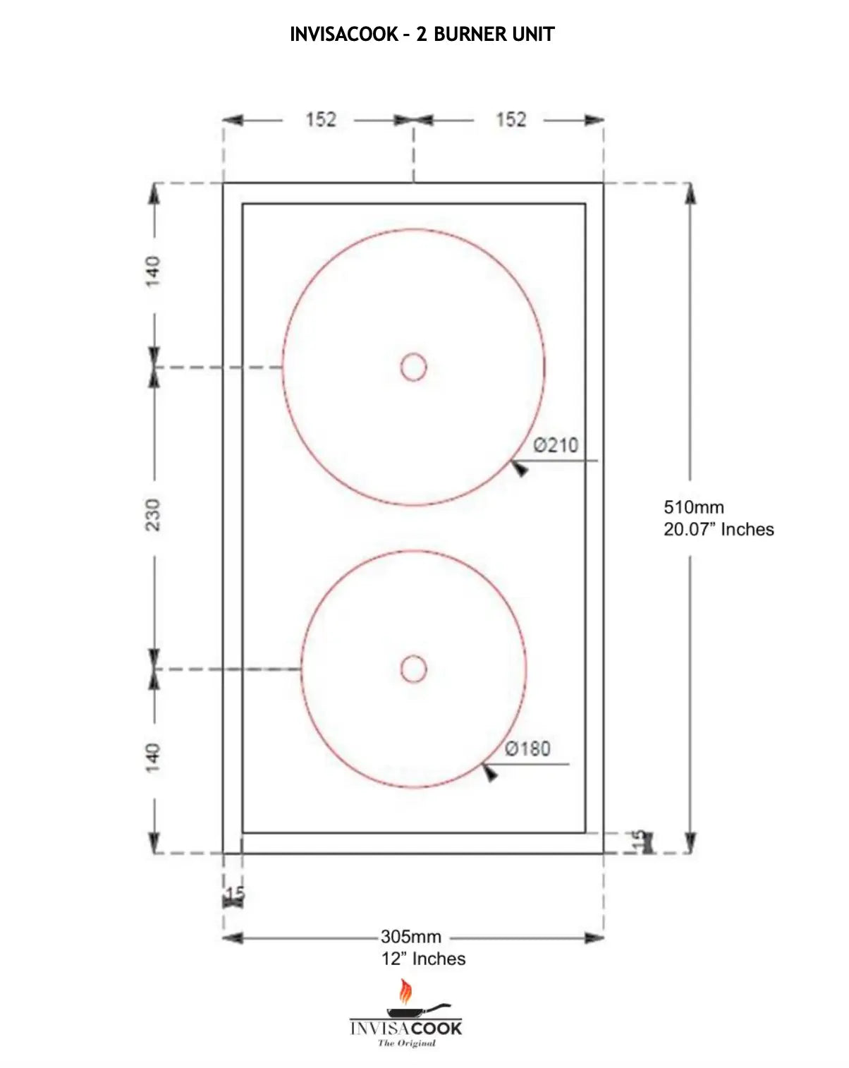 Invisacook Two Burner Unit Invisible Cooktop KATANA HOUSE