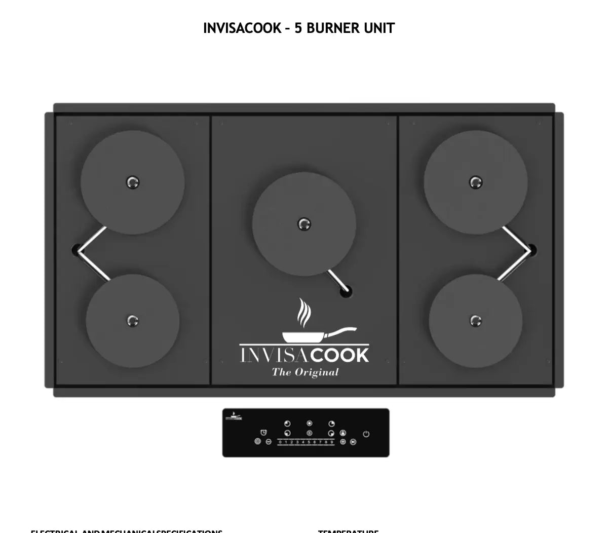 Invisacook five Burner Unit Invisible Cooktop KATANA HOUSE