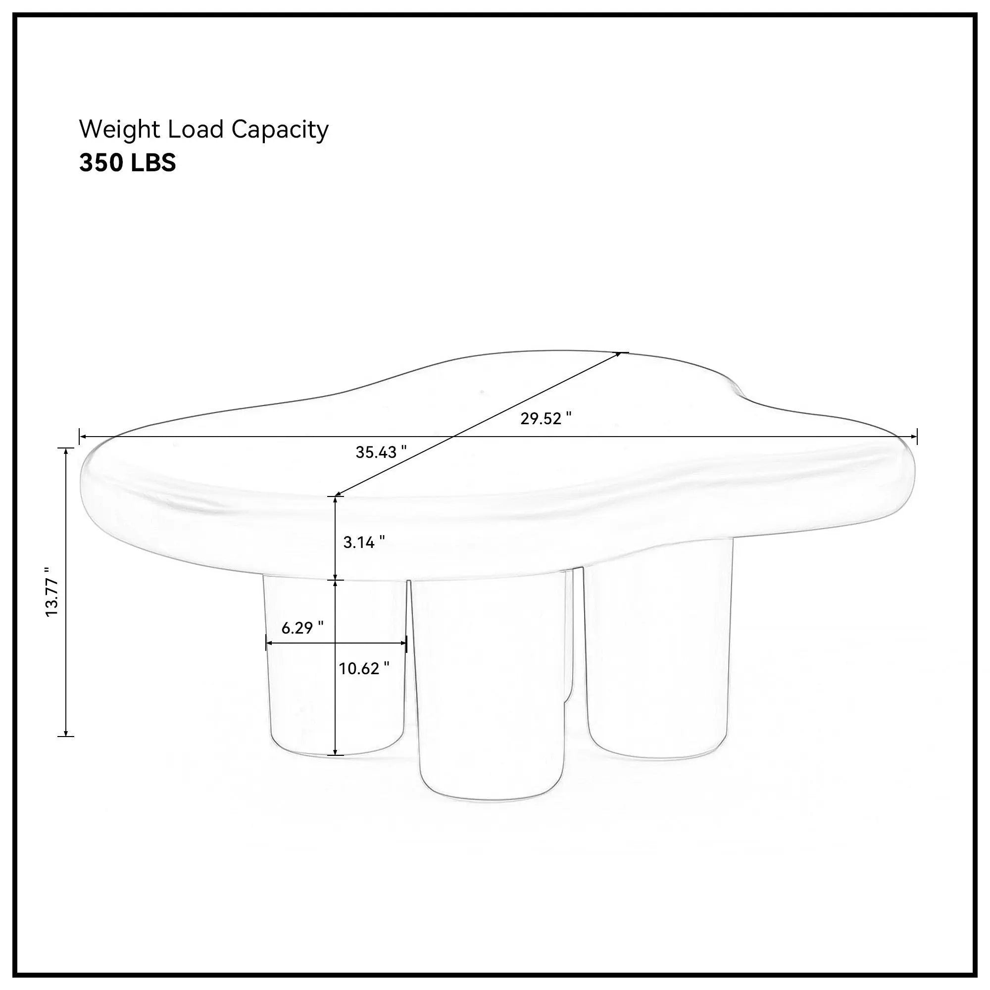 Cloud Coffee Table for Living Room by Blak Hom Blak Hom