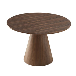 Round Modern Walnut Dining Table by Blak Hom Blak Hom