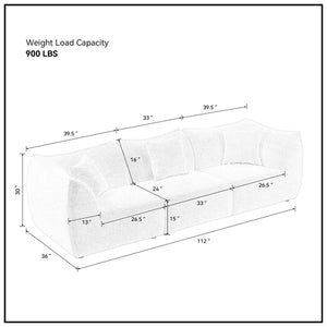 Deep Seats Modern 3 Seats Sofa by Blak Hom Blak Hom