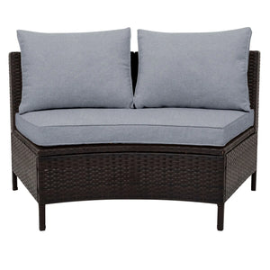 5 Pieces All-Weather PE Rattan Wicker Sofa Set by Blak Hom Blak Hom