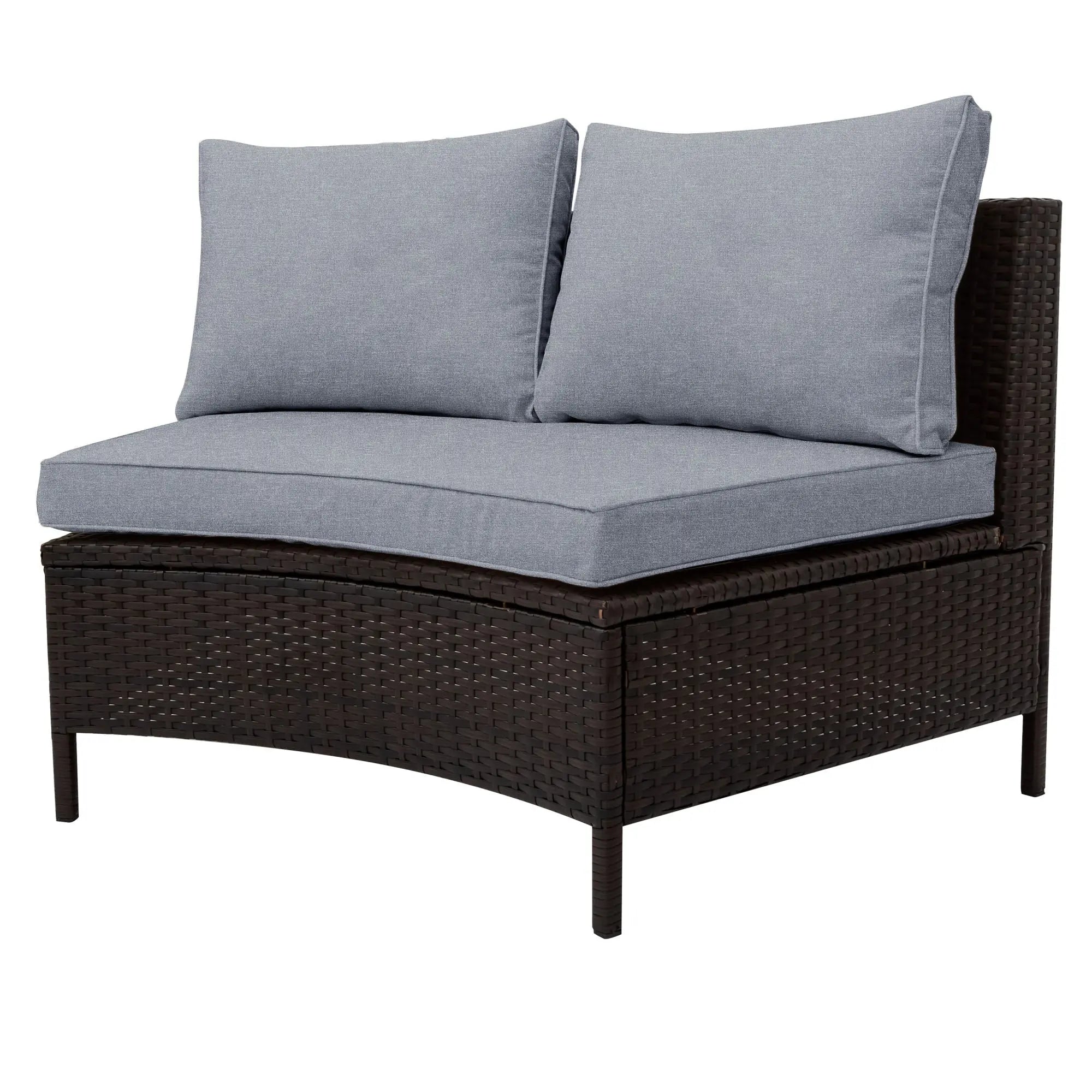 5 Pieces All-Weather PE Rattan Wicker Sofa Set by Blak Hom Blak Hom