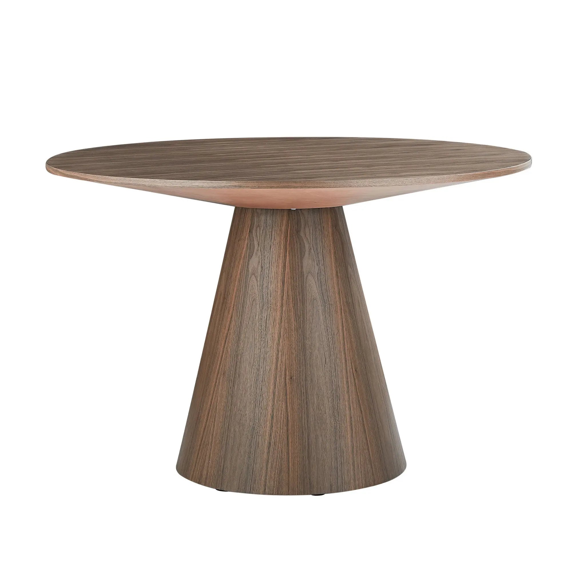 Round Modern Walnut Dining Table by Blak Hom Blak Hom