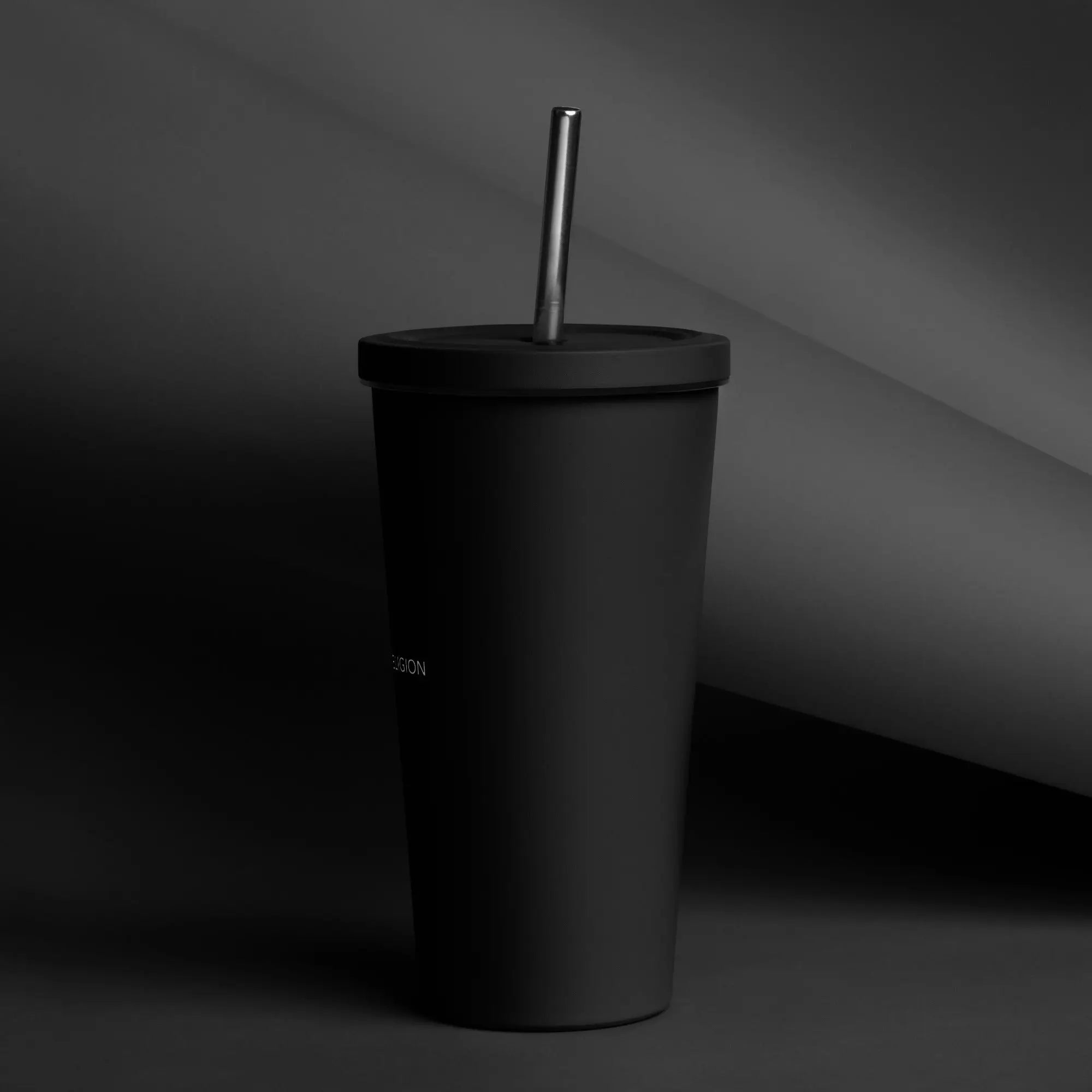 Insulated Coffee Religion tumbler with a straw - COFFEE RELIGION