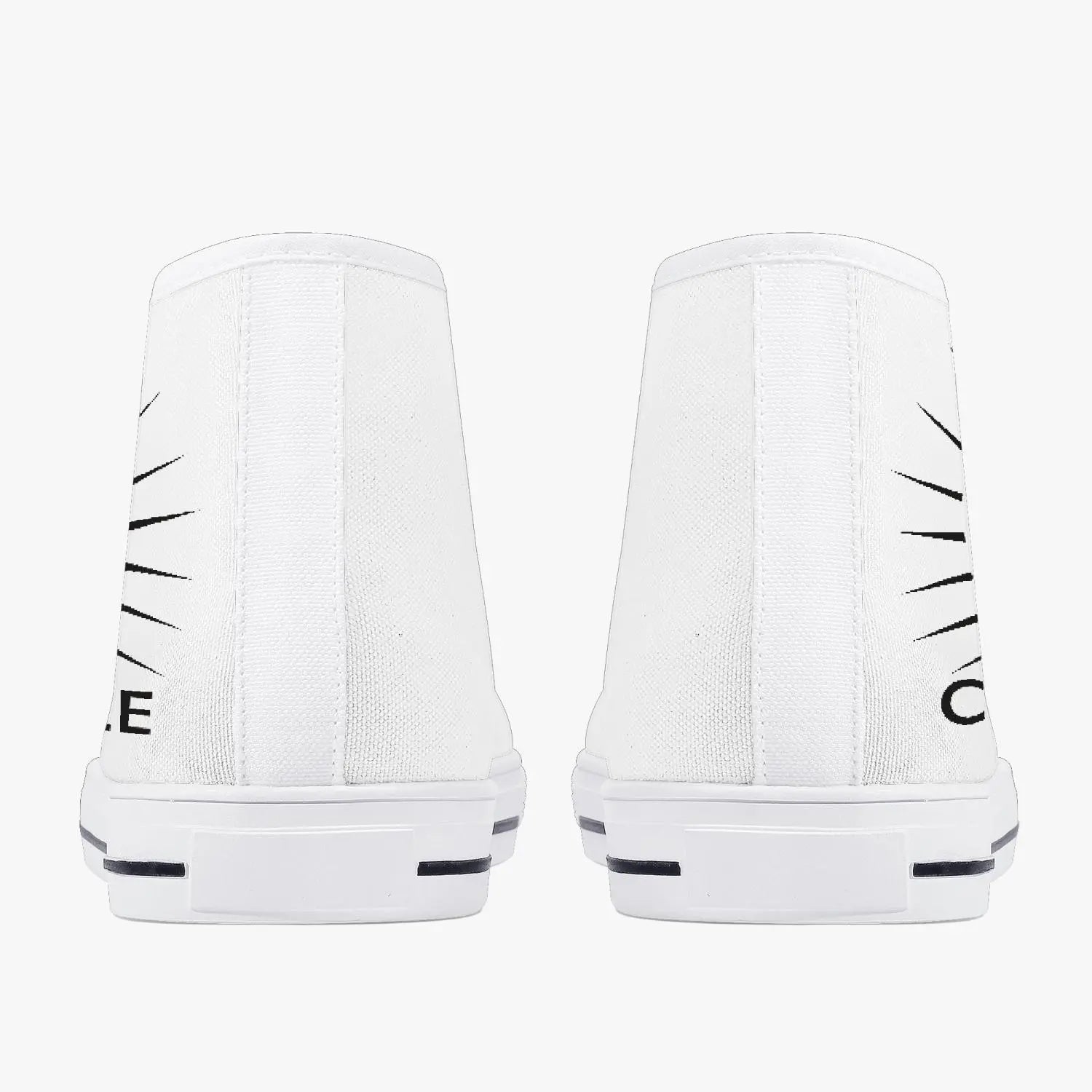 Kick COFFEE RELIGION Classic High Sneakers Canvas Shoes - White/Black COFFEE RELIGION