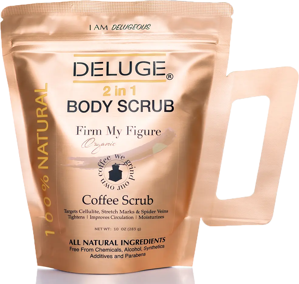 Deluge Organic Coffee Body and Face Scrub Natural, stretch marks, cellulite DELUGE Cosmetics