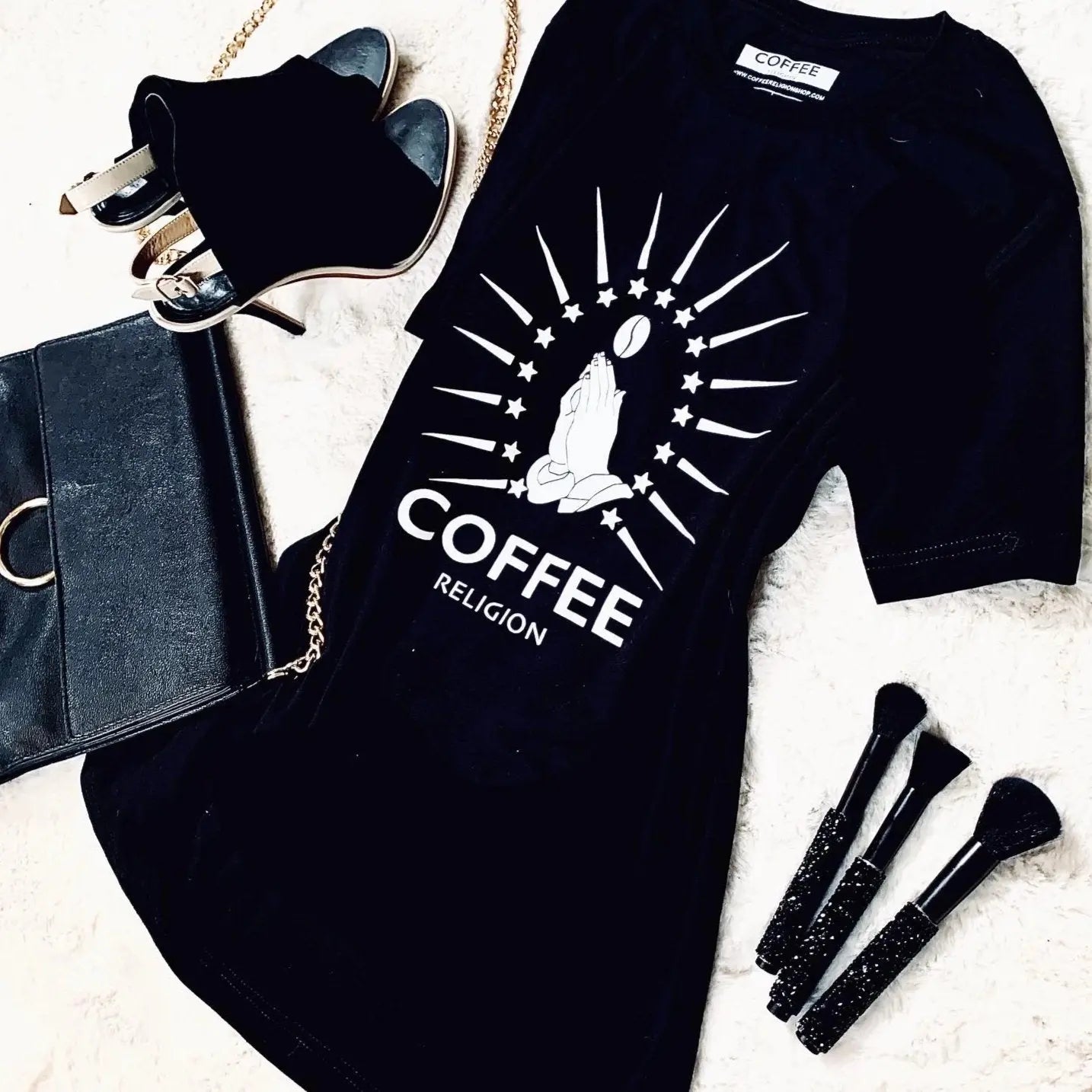 COFFEE RELIGION Logo Tee Long Unisex T-Shirt - COFFEE RELIGION