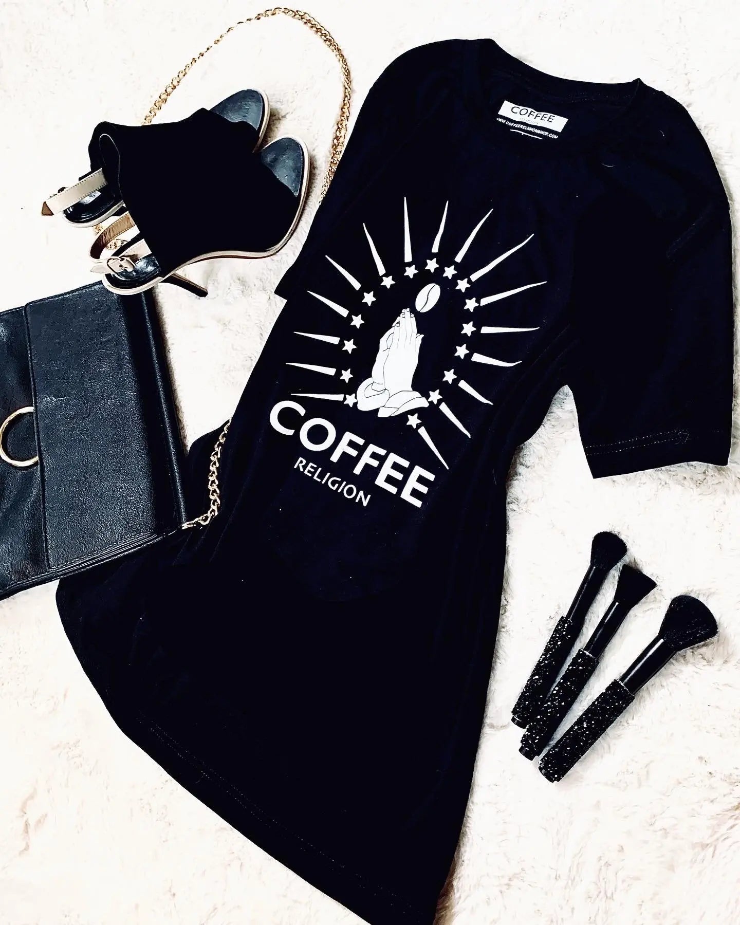 COFFEE RELIGION Logo Tee Long Unisex T-Shirt - COFFEE RELIGION