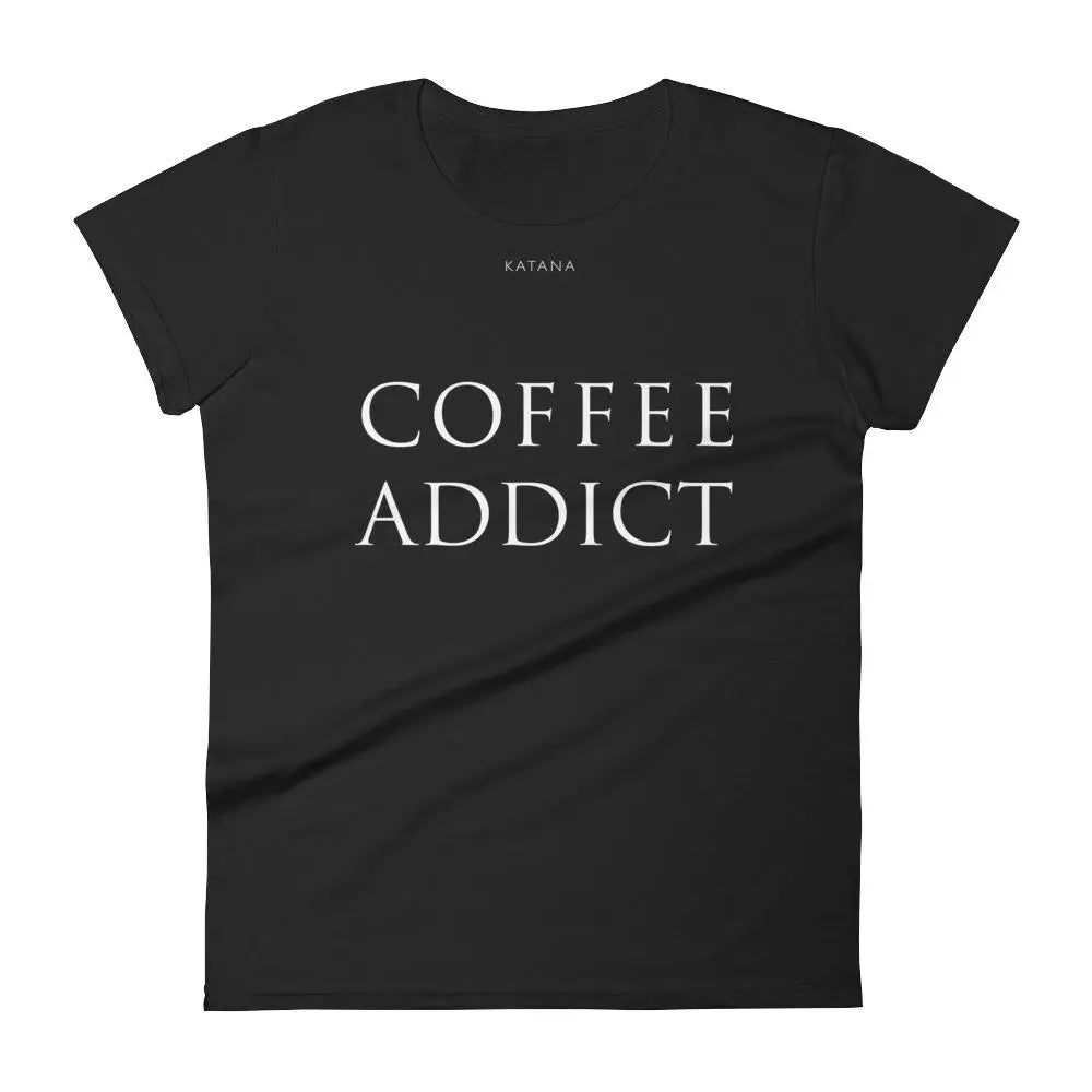 COFFEE ADDICT T-Shirt Women's Slim Fitted Coffee Religion T-Shirt - COFFEE RELIGION