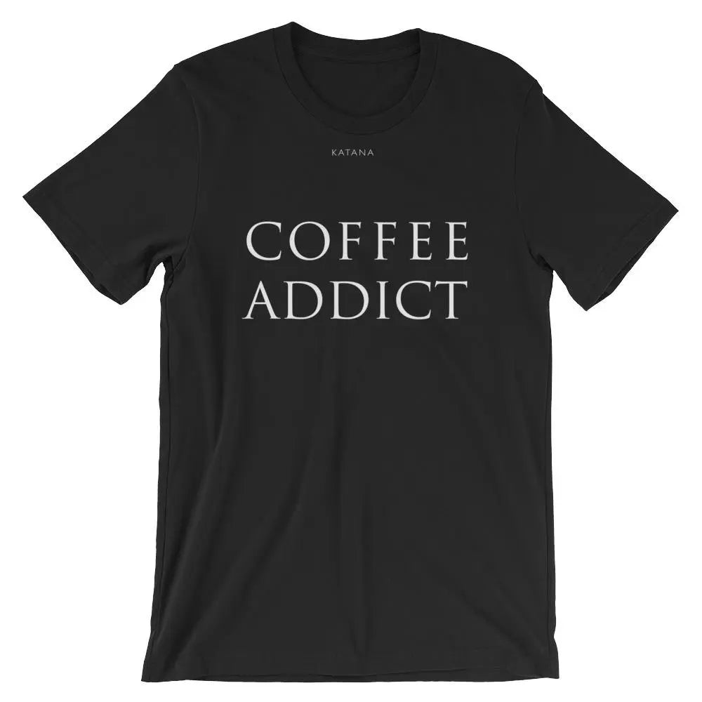 COFFEE ADDICT Boyfriend Fit Unisex T-Shirt Short-Sleeve Tee - COFFEE RELIGION