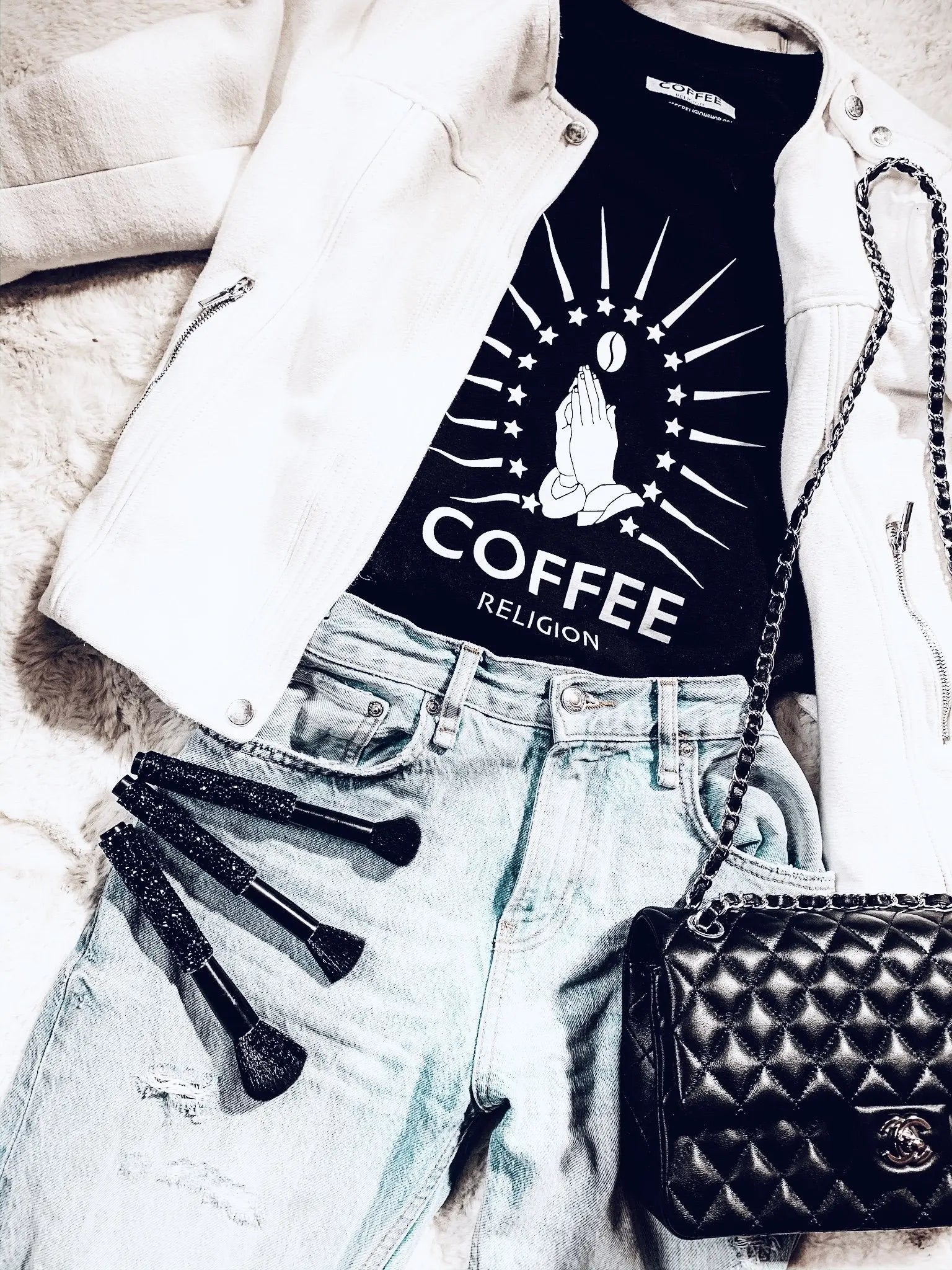 COFFEE RELIGION Logo Tee Long Unisex T-Shirt - COFFEE RELIGION