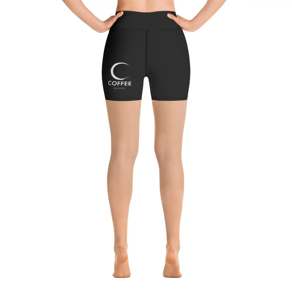 Coffee Religion Stamp Yoga Shorts COFFEE RELIGION