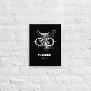 Coffee Religion Cat Canvas Decor Wall Art COFFEE RELIGION