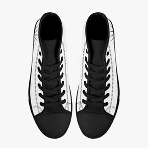 Kick COFFEE RELIGION Classic High Sneakers Canvas Shoes - White/Black COFFEE RELIGION