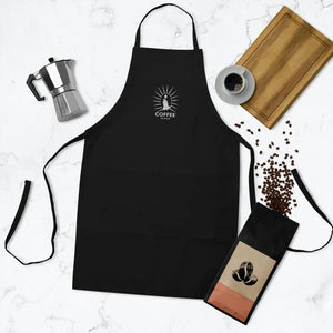 COFFEE RELIGION Black Embroidered Apron COFFEE RELIGION