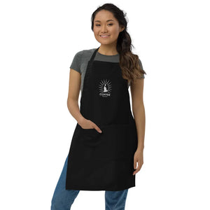 Coffee Religion Black Embroidered Apron COFFEE RELIGION