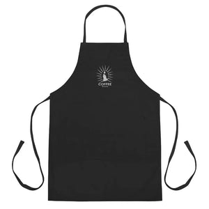 Coffee Religion Black Embroidered Apron COFFEE RELIGION