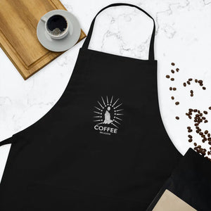 COFFEE RELIGION Black Embroidered Apron COFFEE RELIGION