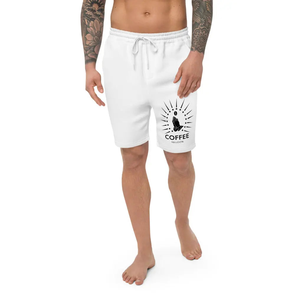 Men's Iconic Coffee Religion fleece yoga active shorts COFFEE RELIGION