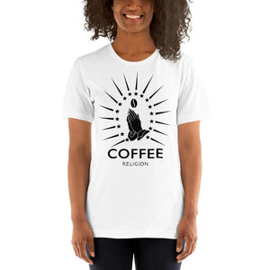 Iconic Coffee Religion Graphic Logo Shirt Longer Fit Unisex T-Shirt COFFEE RELIGION