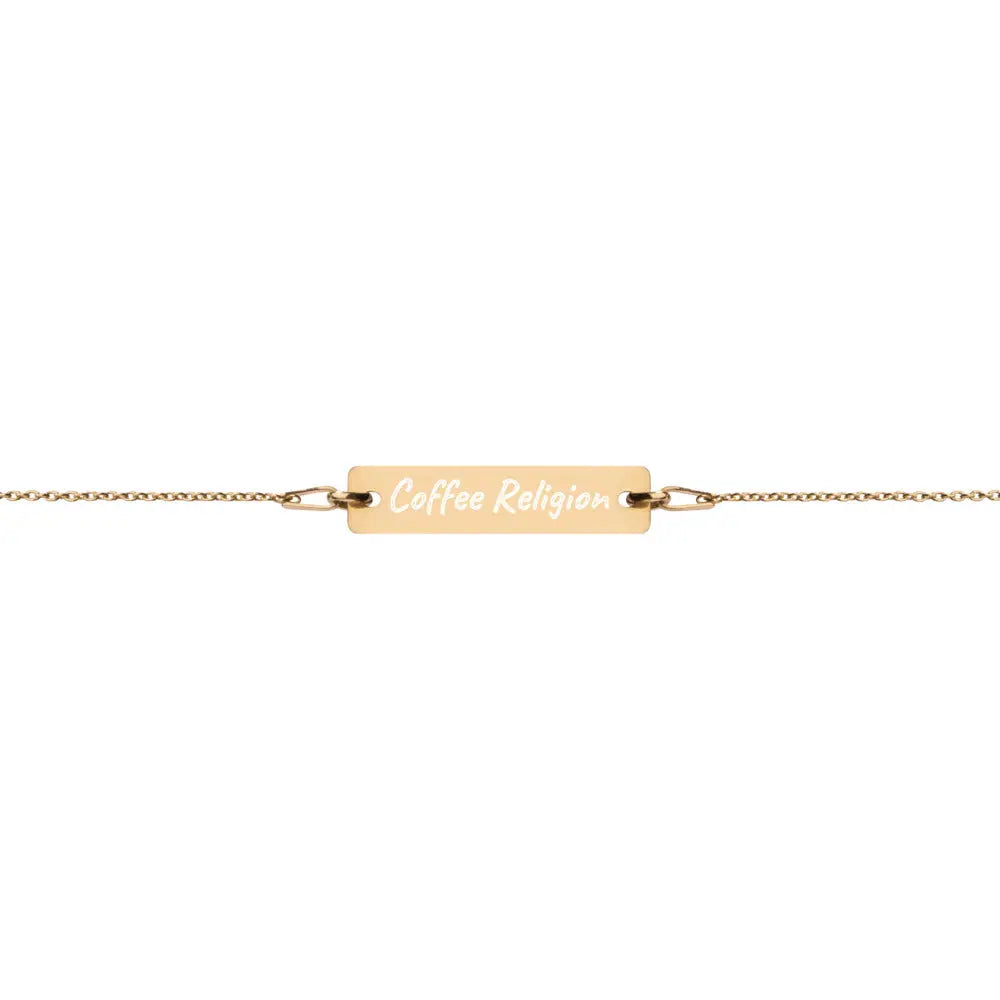 Coffee Religion 24 K Chain Bar gold bracelet COFFEE RELIGION