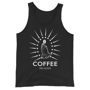 COFFEE RELIGION Unisex Racerback Tank Top Active Wear Yoga Coffee Shirt COFFEE RELIGION