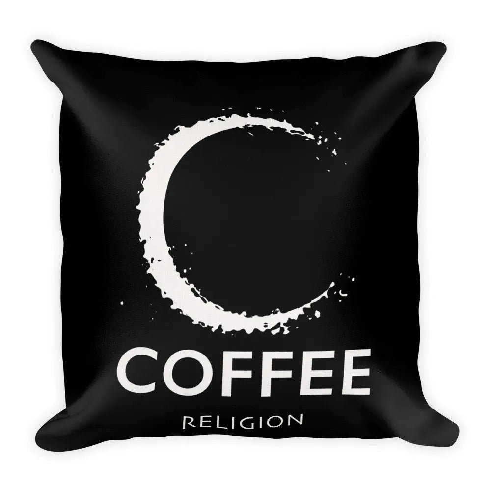 COFFEE RELIGION Luxury Home Decor Throw Pillow COFFEE RELIGION