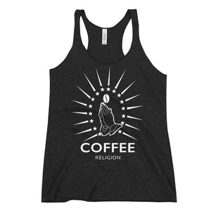 COFFEE RELIGION Coffee Bean Women's Racerback Tank - COFFEE RELIGION